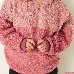 New Sherpa half zip hoodie